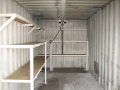 Used Container with Shelves & Chain Hoist