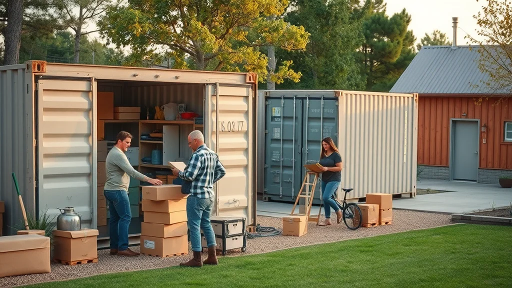 Homeowners and business owners happily using shipping containers for storage