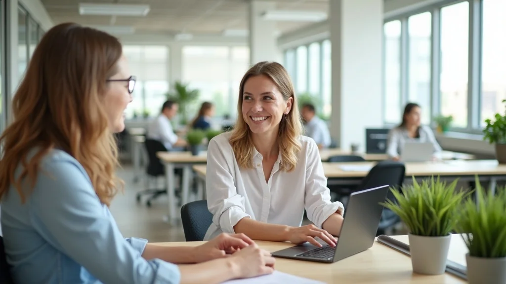Interior of modular office building in Louisiana with modern furnishings and collaborative workspace
